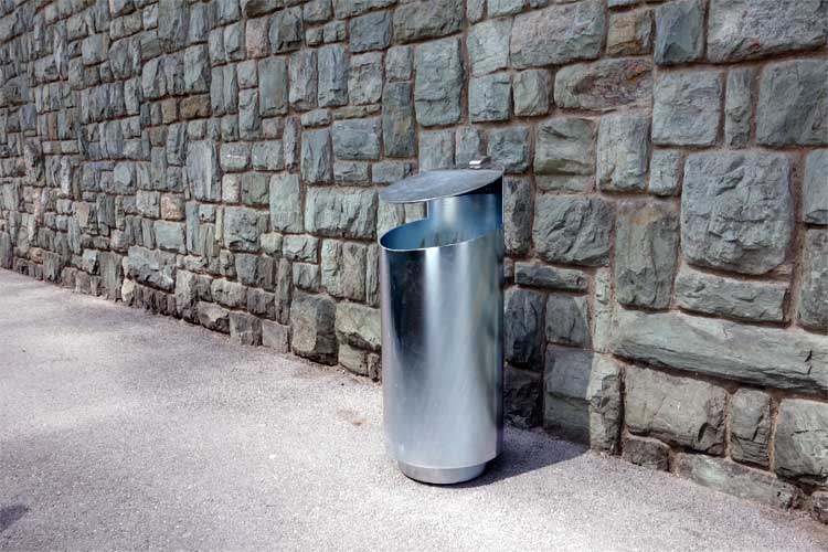 Tjinco afvalbak - gepolijst roestvrijstaal Tjinco afvalbak - gepolijst roestvrijstaal