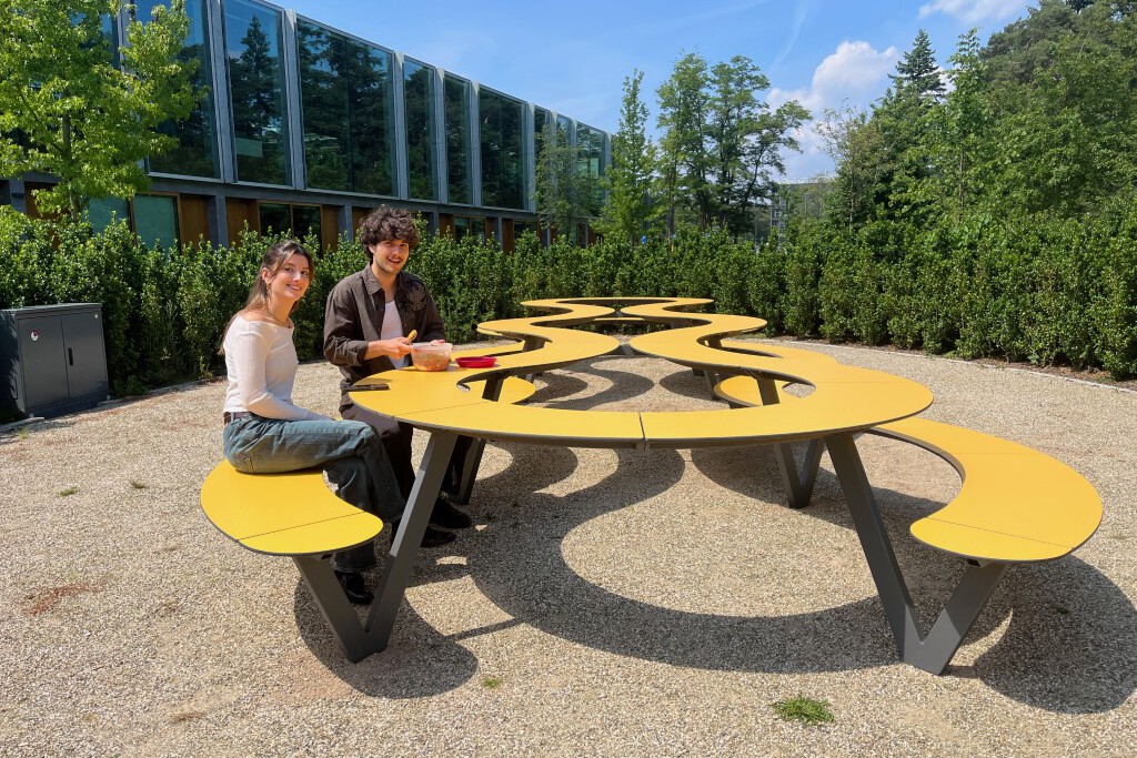 King Arthur picknicktafel XL - geel - hogedruklaminaat - modulair - uitbreidbaar