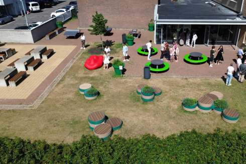 Een levendig nieuw schoolplein voor ROC Mondriaan Helenastraat